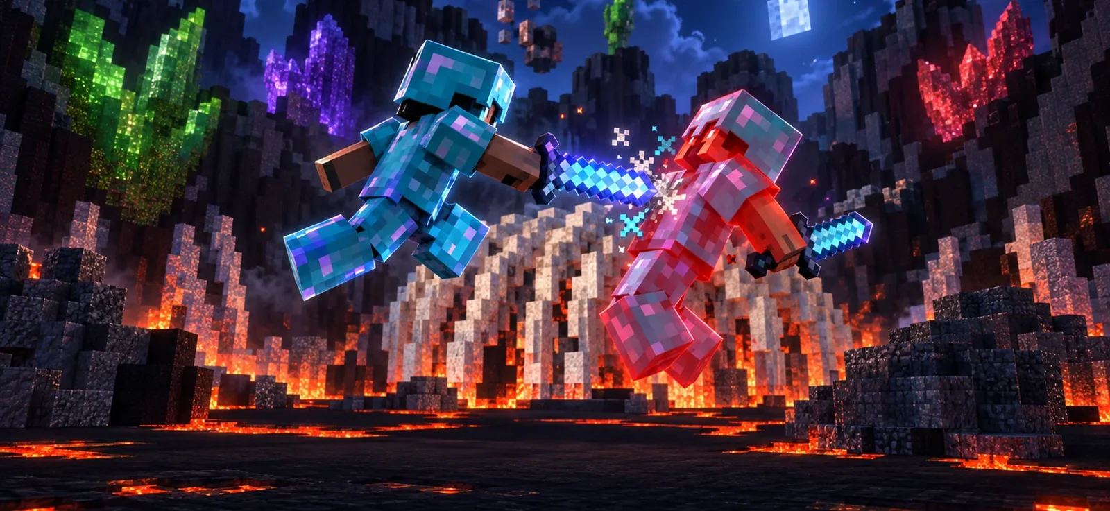 Duels: two players, one arena