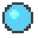 Hellblaue Laserlinse